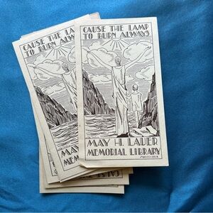 Vintage Ephemera May H. Lauder Memorial Library Bookmarks